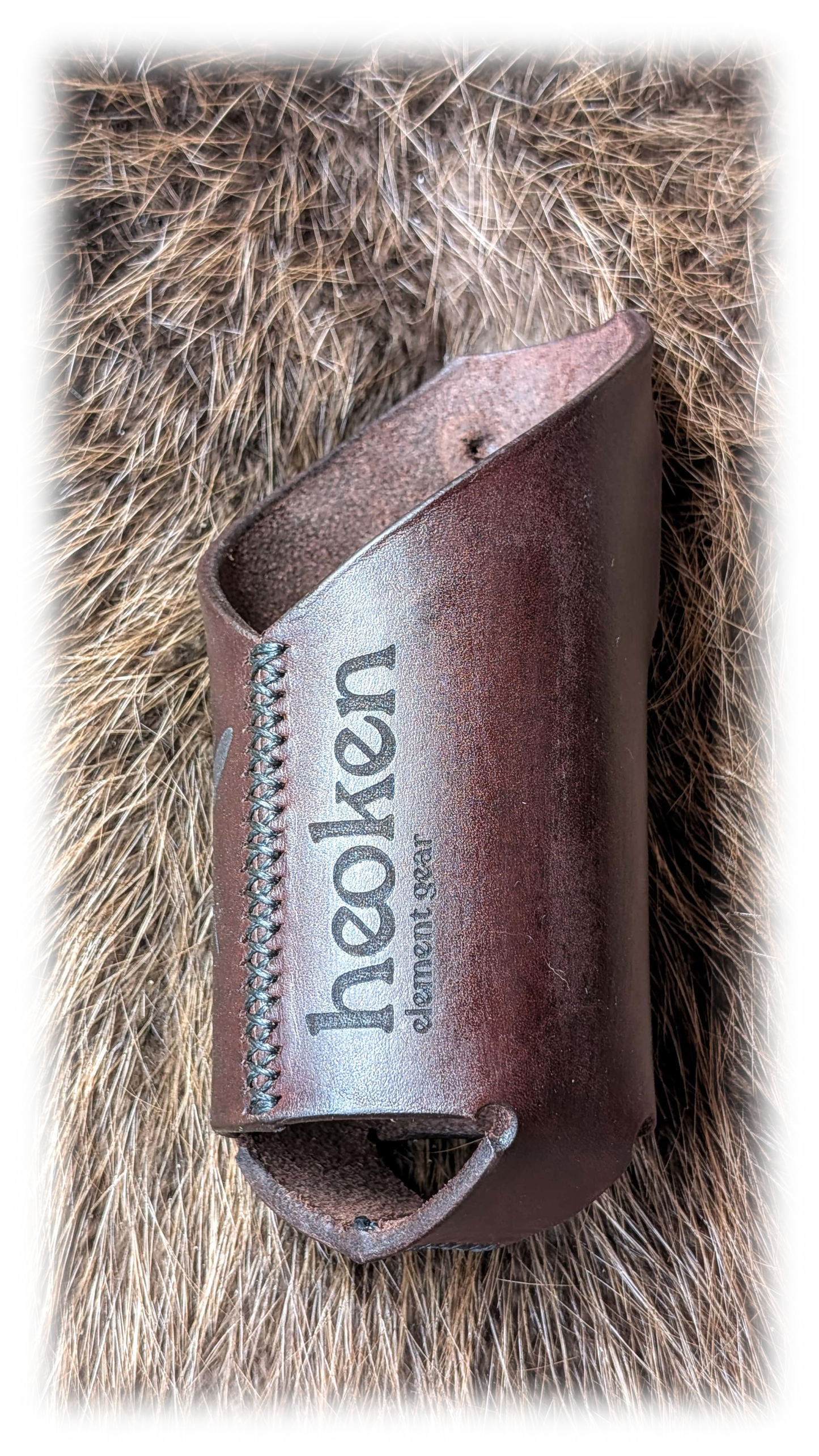 Leder-Flaschenhalter / braun