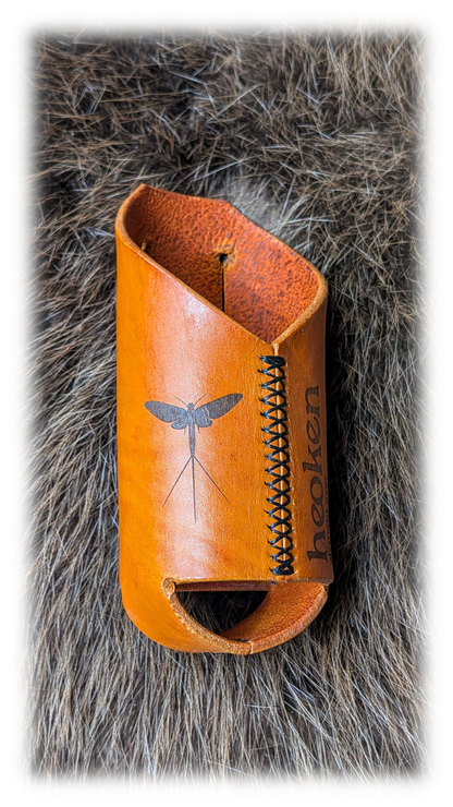 Leder-Flaschenhalter / orange