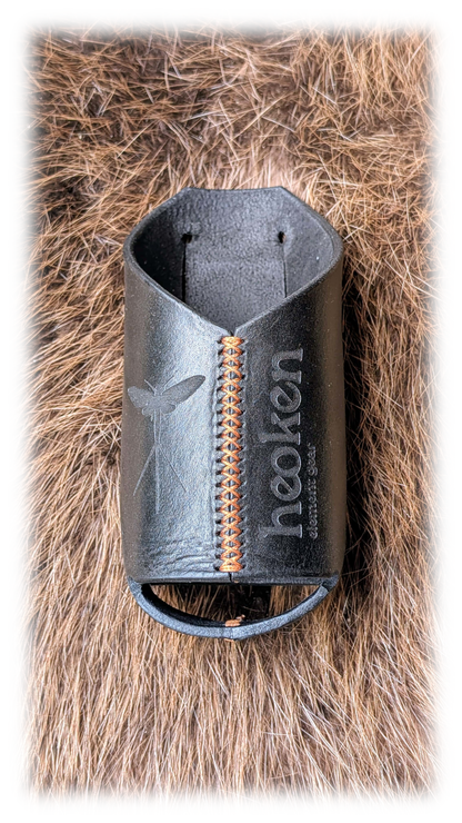 Leder-Flaschenhalter / schwarz