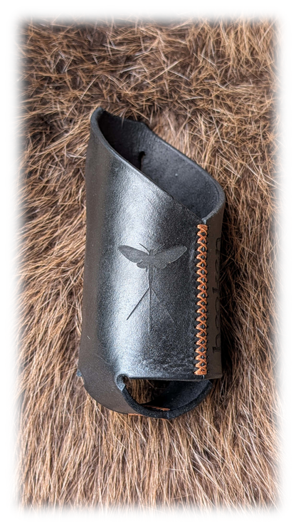 Leder-Flaschenhalter / schwarz