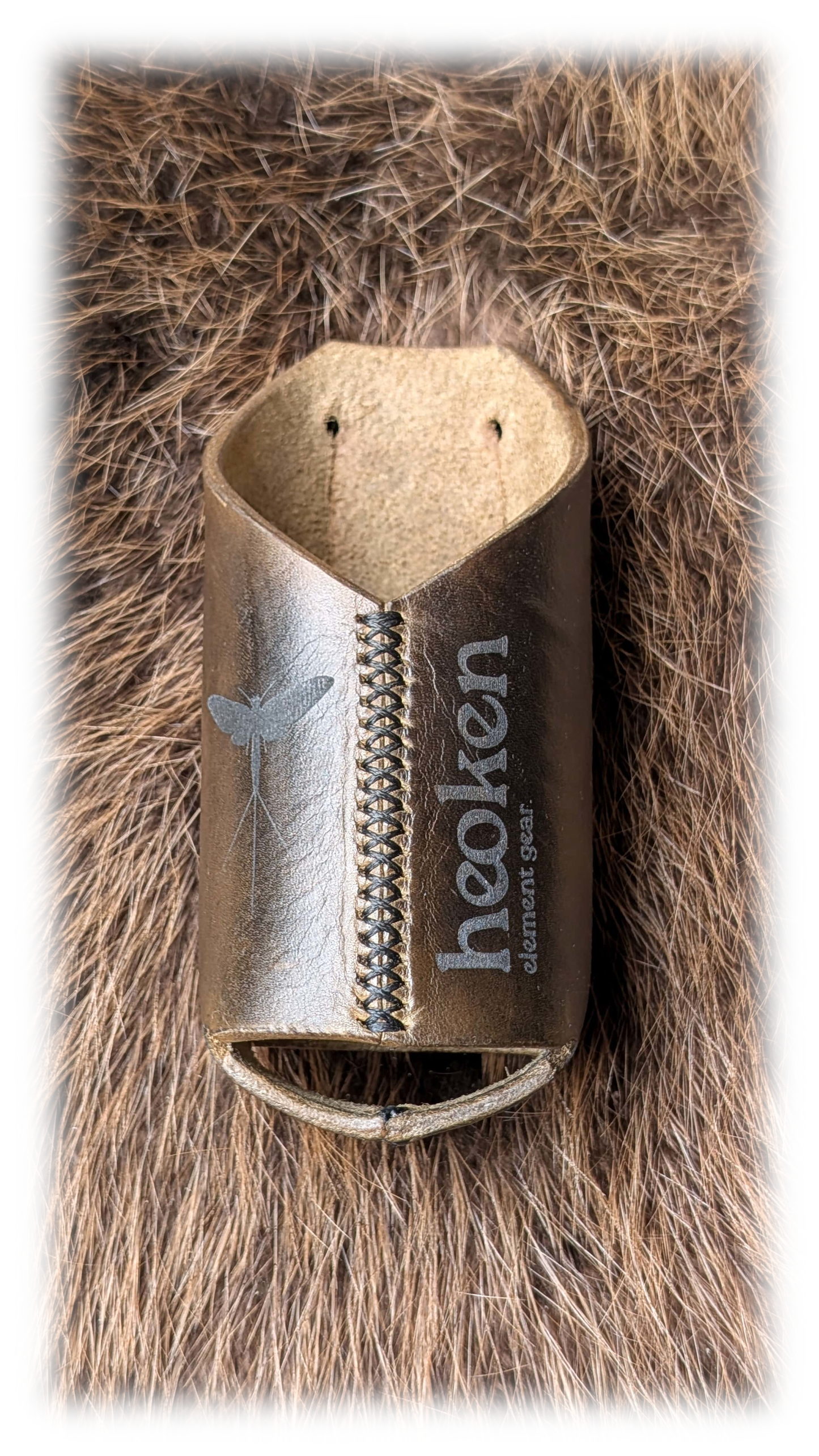 Leder-Flaschenhalter / antique