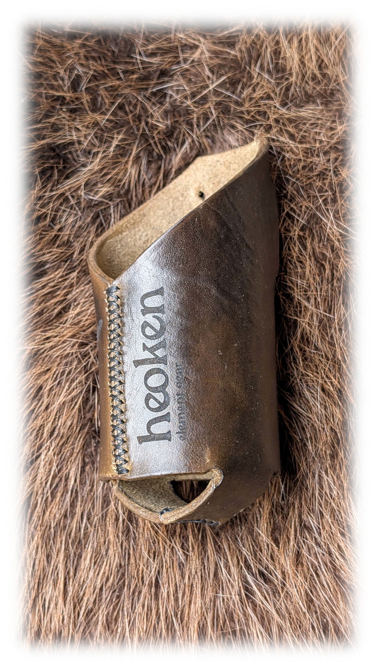 Leder-Flaschenhalter / antique