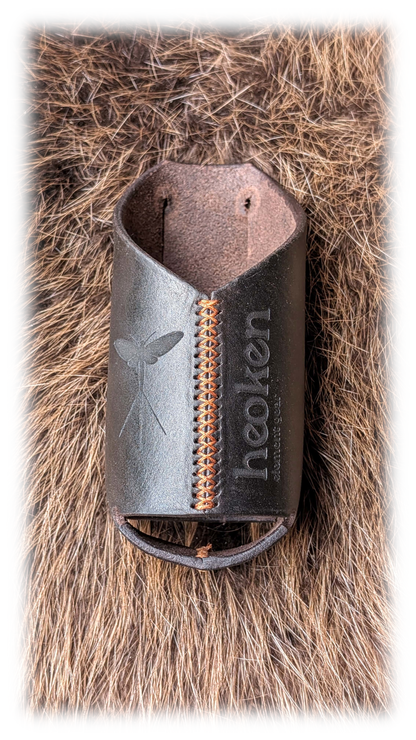Leder-Flaschenhalter / dunkelbraun