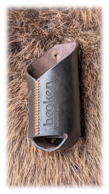 Leder-Flaschenhalter / dunkelbraun