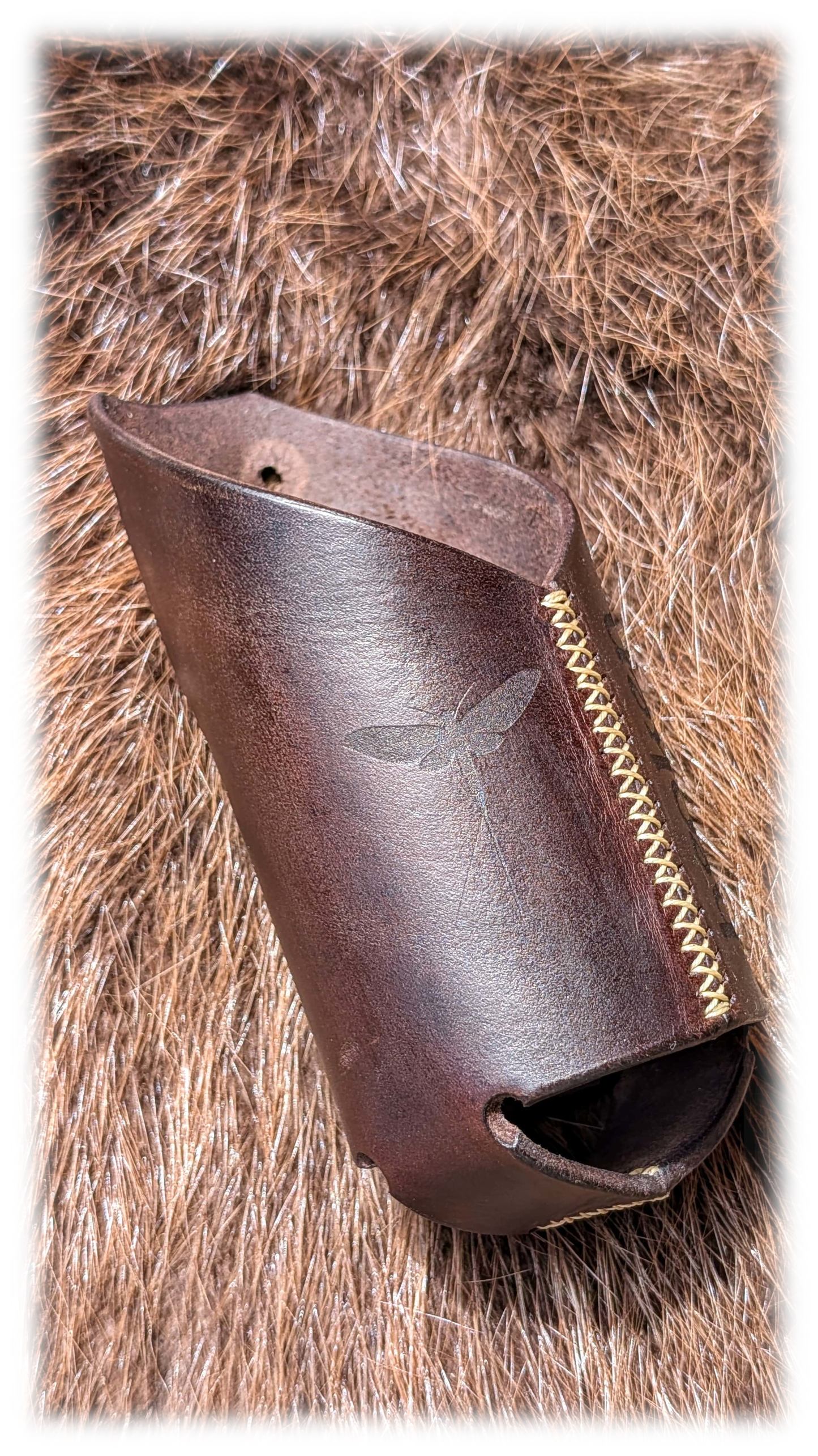 Leder-Flaschenhalter / braun