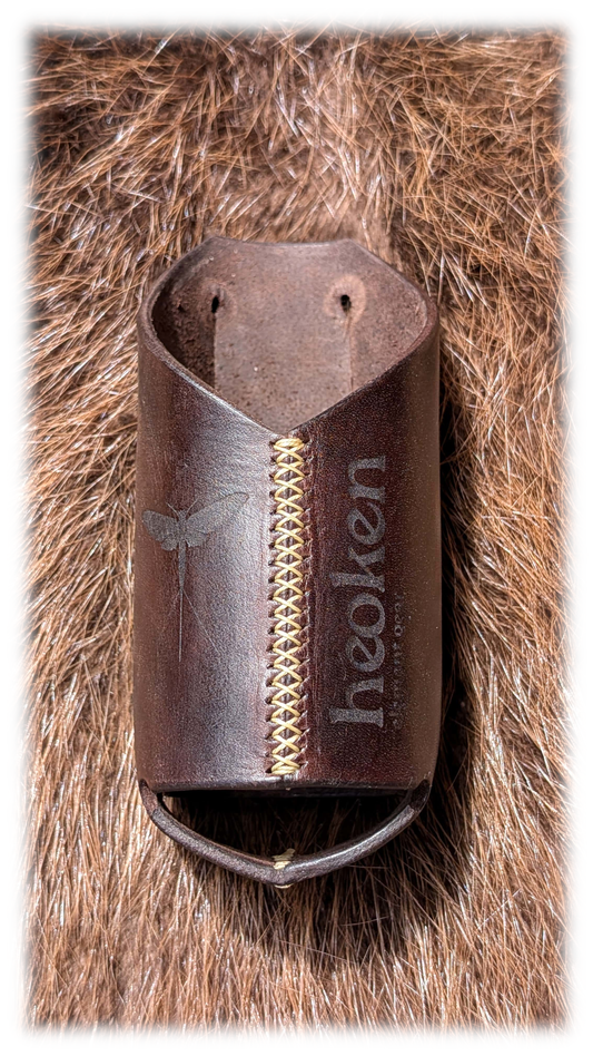 Leder-Flaschenhalter / braun