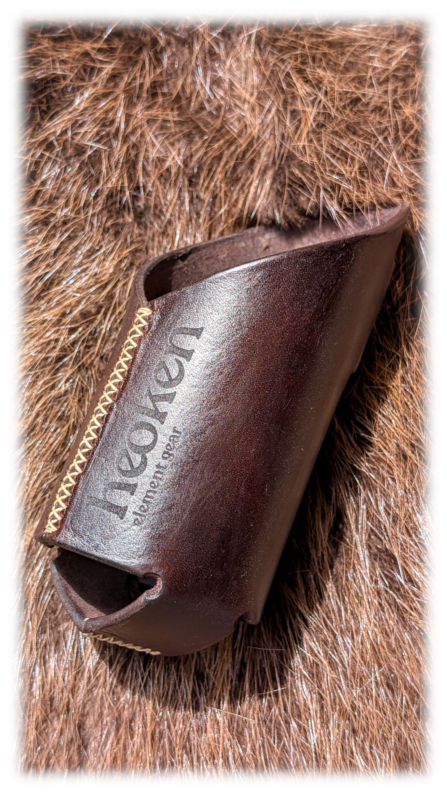 Leder-Flaschenhalter / braun